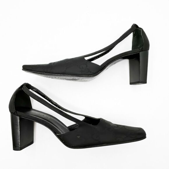 Gucci GG Supreme Square Toe Pumps Heels EU 38.5 US 8.5 - Picture 8 of 12